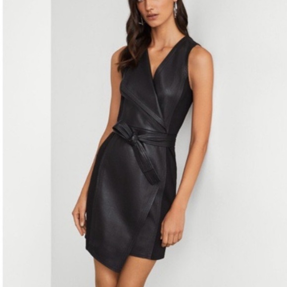 BCBGMaxAzria Dresses & Skirts - BCBG vegan leather Layla dress